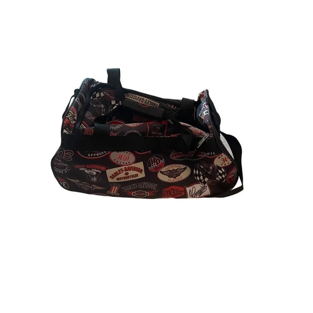 Harley Davidson Unisex Adjustable Strap Motorcycle Logos Travel Duffle Bag